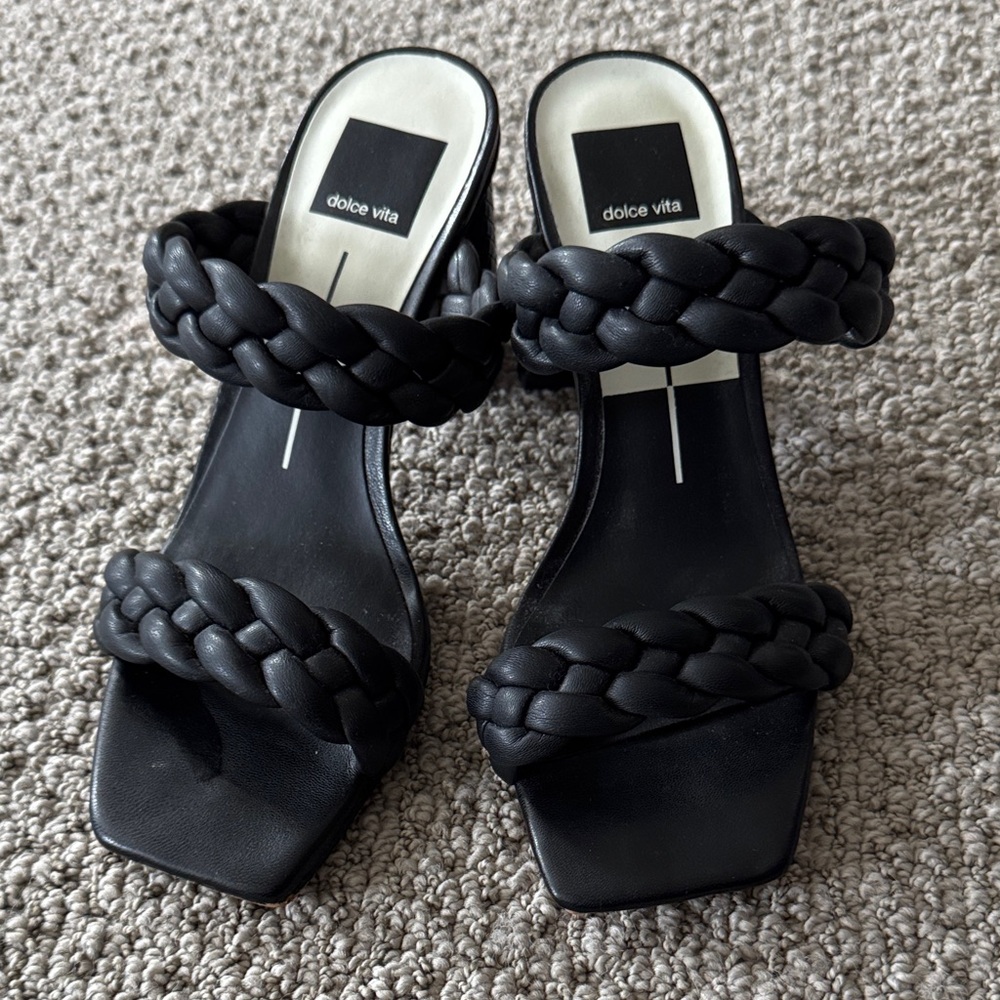 Dolce Vita Black Double Braided Sandals